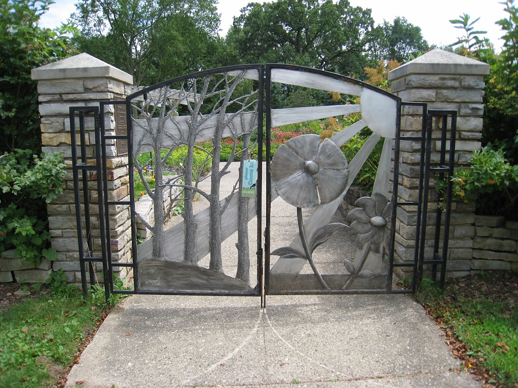 Matthaei Botanical Gardens 2010 0217.jpg - Gates going into the formal flower gardens which lead to the other areas.